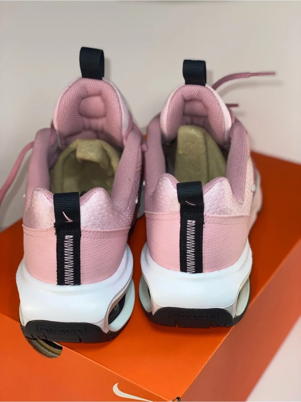 Nike Pink and White Kids Air Max-Style Sneakers